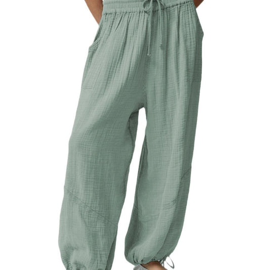 European And American Women's Clothing Versatile Sports Wide-leg Pants