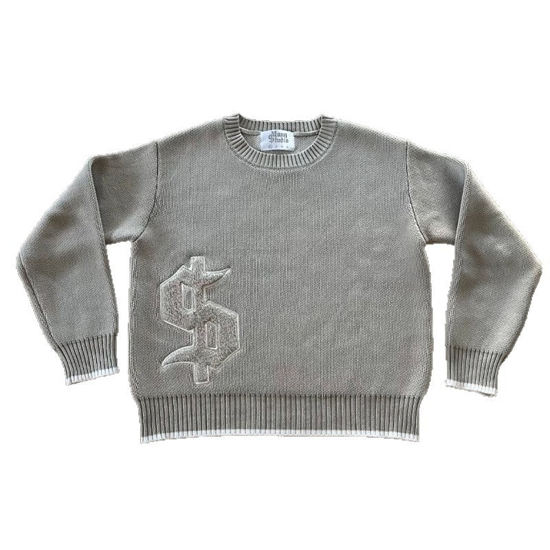 Design Sense Jacquard Loose-fitting Knitwear Autumn Winter Coat