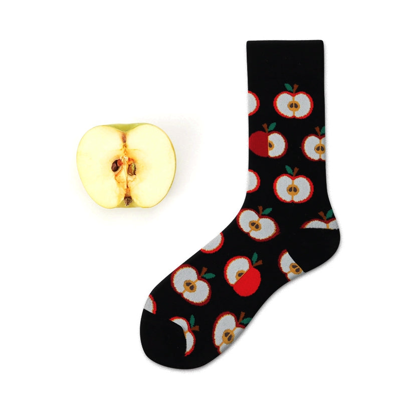 Cute Cotton Socks Women's Mid-tube Color Anime Wild Retro