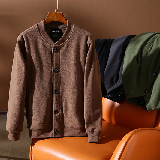 Double Sided Polar Fleece Solid Color Long Sleeve
