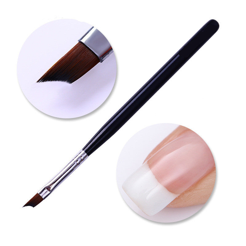 Nail Pen Pen Black Bar Oblique French Crescent Pen French Nail Painted Petal Pen