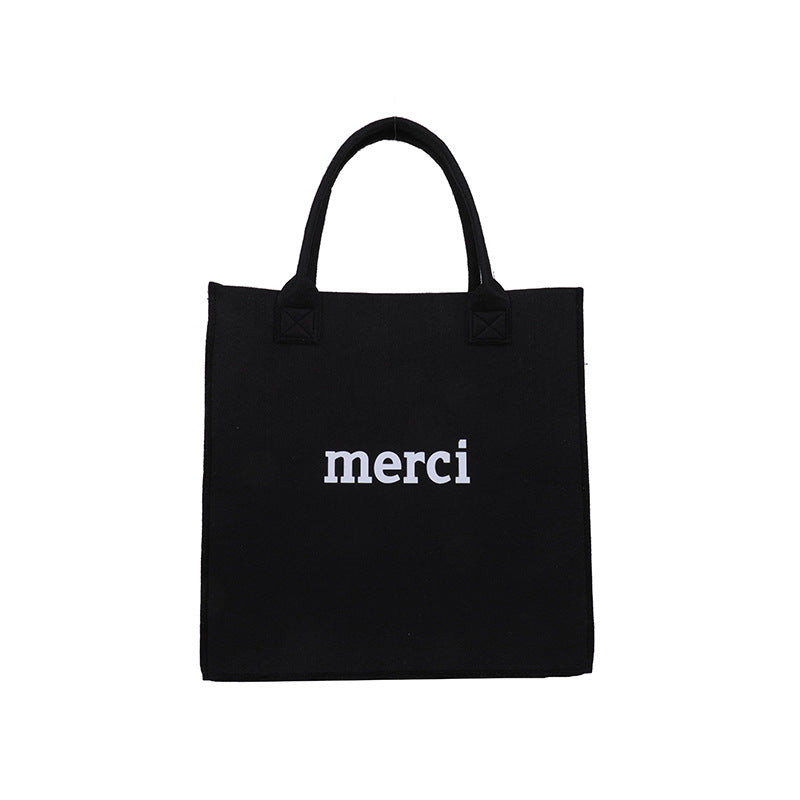 Felt One Shoulder Women's Retro Fashion Simple Handbag
