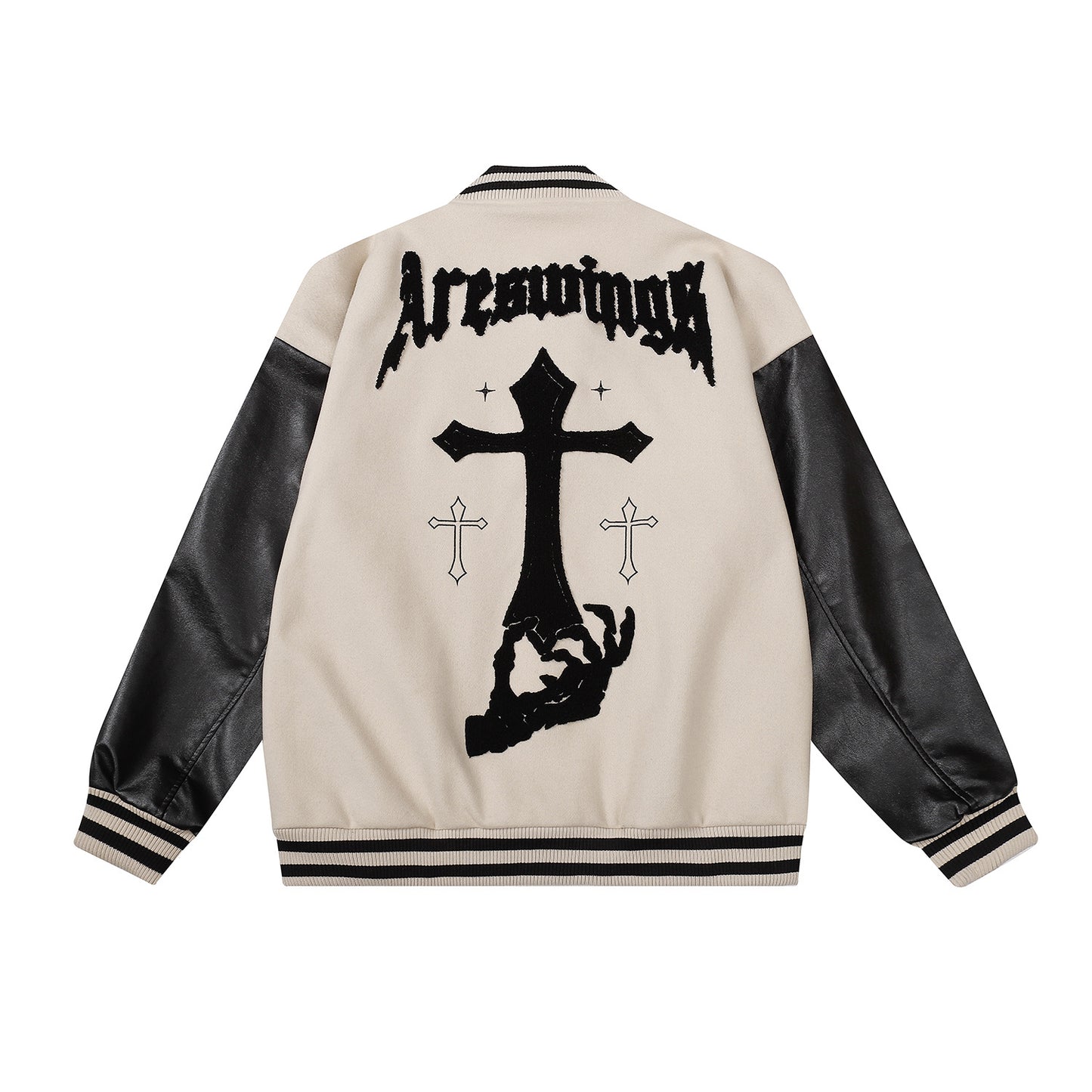 Letter Cross Towel Embroidered Baseball Jersey