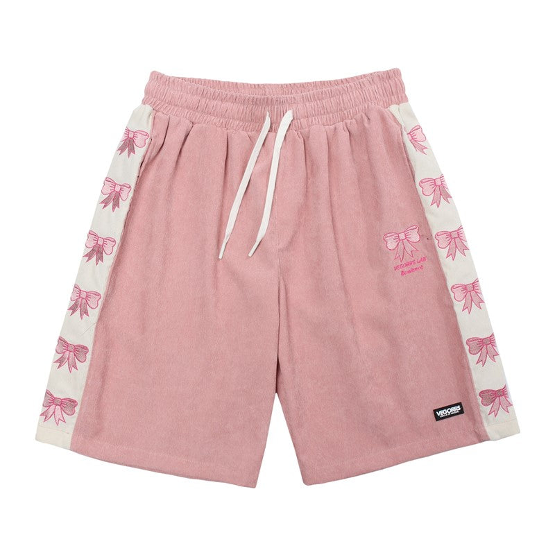 Fashion Corduroy Casual Couple Shorts Student