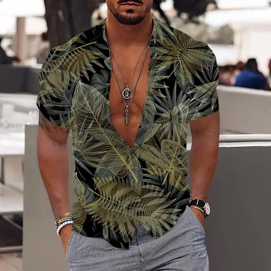 Men's Hawaiian Shirt Fashionable Casual Top
