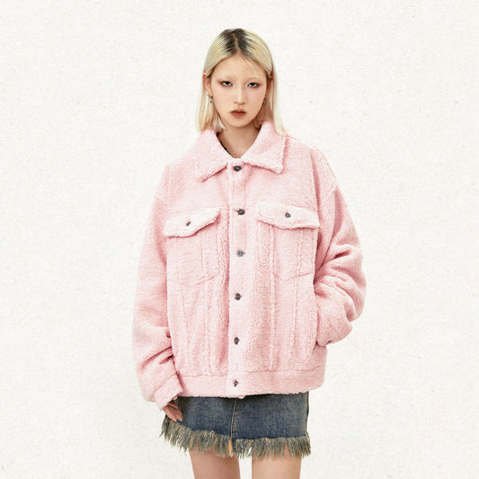 Lamb Wool Thickened Coat For Men And Women