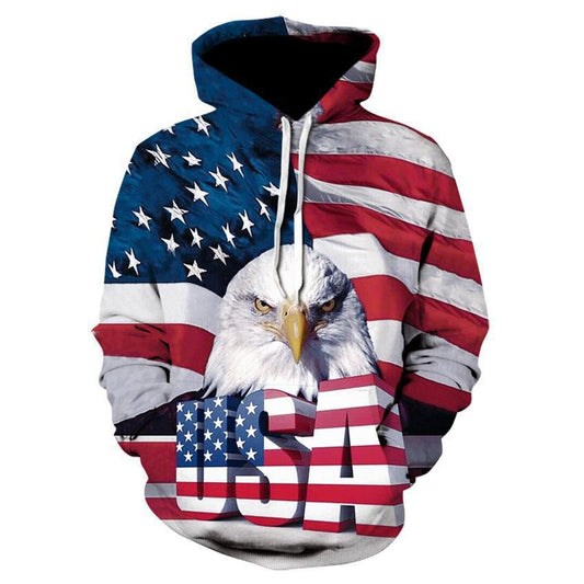 Dame 3D Digitaltryk L Hætte Lomme Pullover Sweater