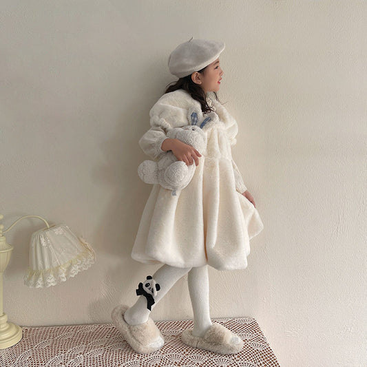 Autumn And Winter Cute Panda Bow Female Thermal Pantyhose