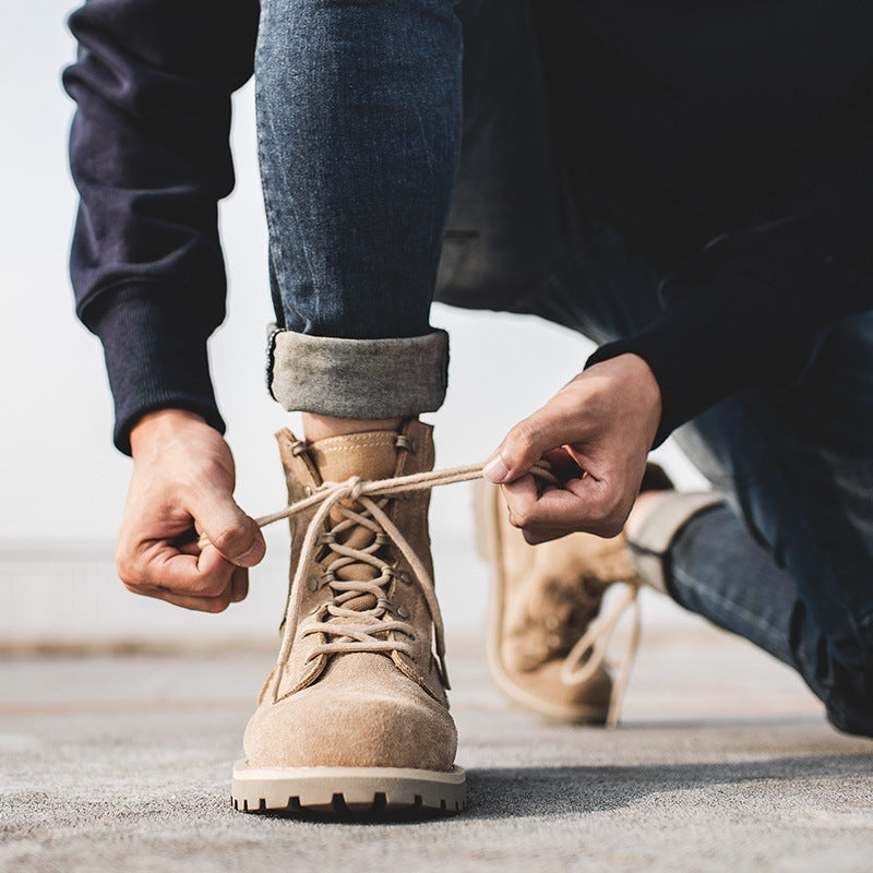 Martin Boots Men's Trendy Desert Spring And Winter British Style