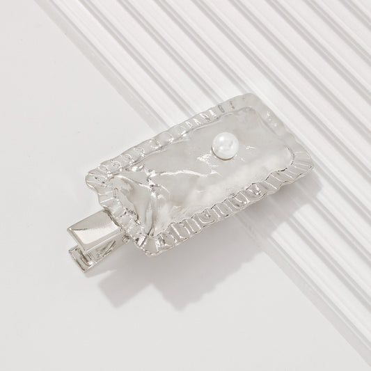 Simple Texture Hairpin Personality Creative Retro Square Hair Accessories