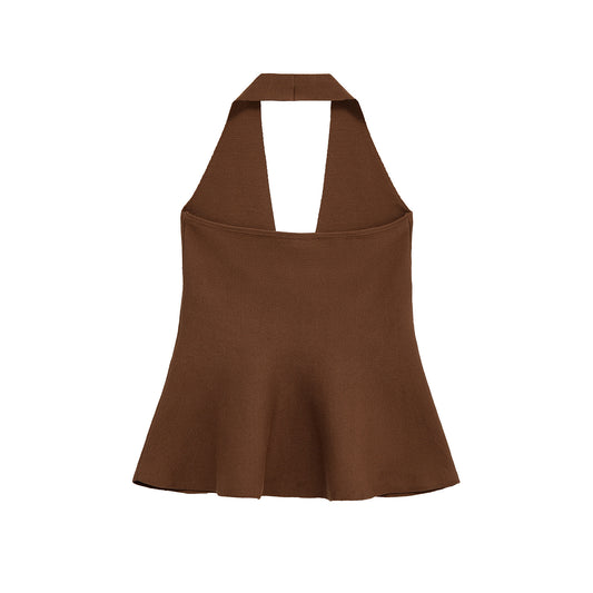 Women's Figure-hugging Halter-top With A Halter Neckline
