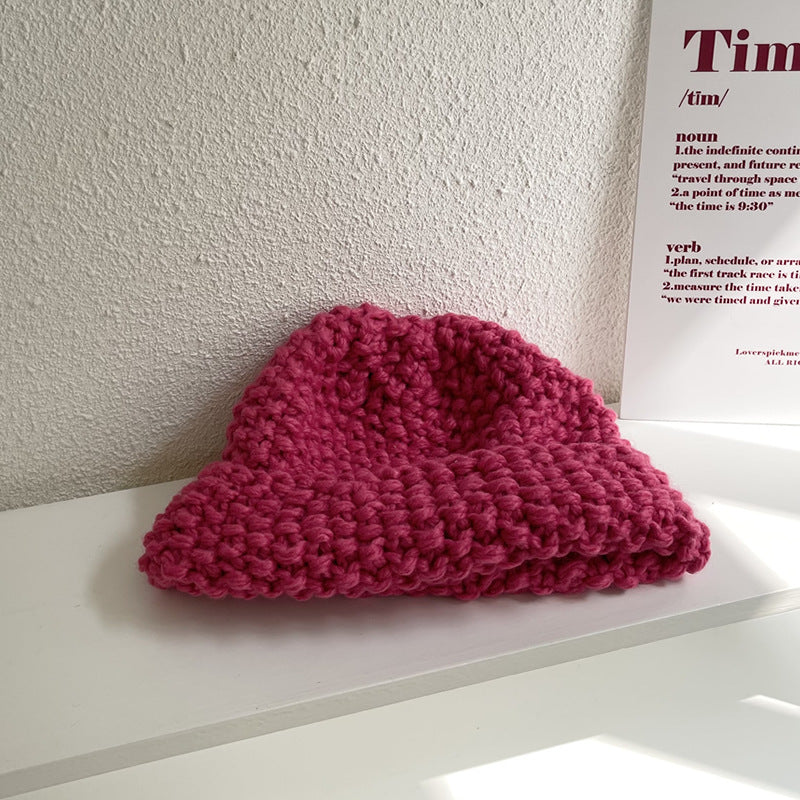 Chunky Knitted Pineapple Pattern Beanie