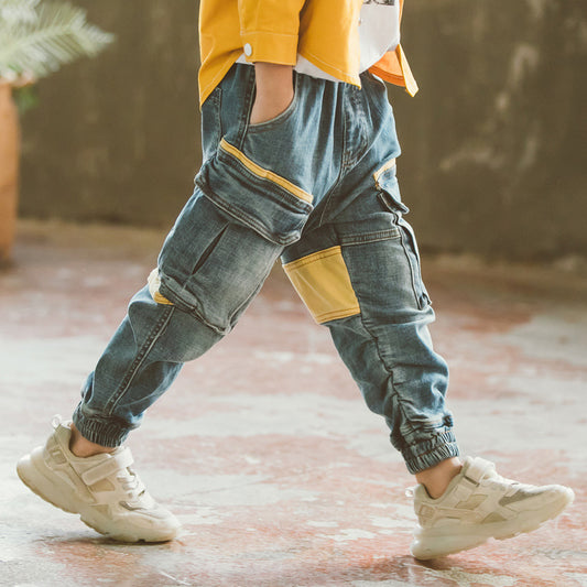 Drenge Forår og Efterår Denim Smækbukser