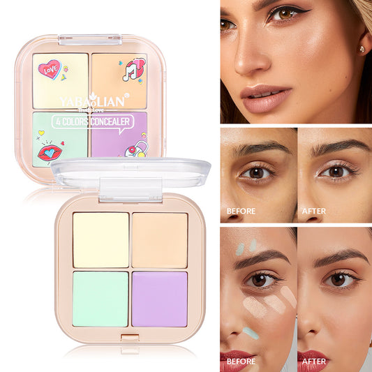 Concealer Plate Makeup Waterproof And Sweat-proof Four Colors