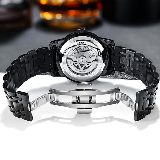 Luminous Sun Moon Star Function Men's Mechanical Watch