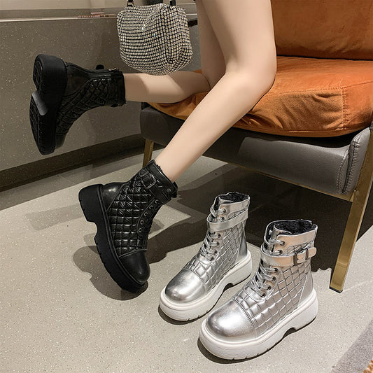 Fashion Plus Size Women's Boots Short Tube Strap