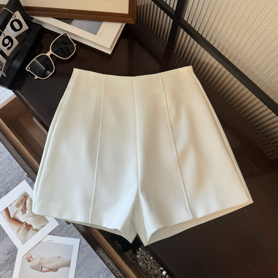 Casual Pants Minimalist Gray Suit Shorts