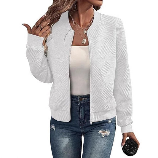 Zipper Pocket Comfort And Casual Women's Long Sleeve Jacket