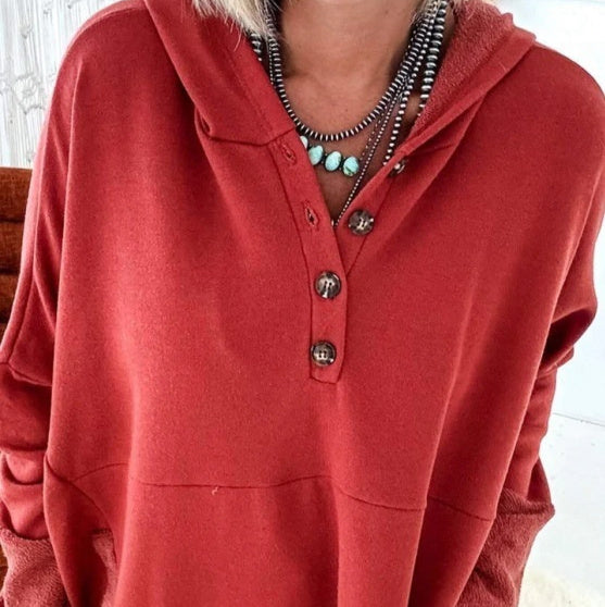 Dame Hættetrøje Løs Top Sweater