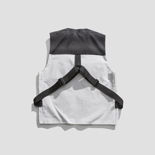 Men's Summer Sleeveless Vest, Lightweight Waistcoat, Men's Multi-pocket Waistcoat