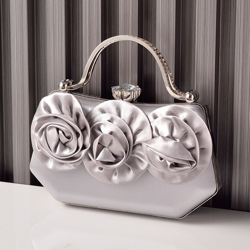 Silk Flower Evening Bag Dress Matching Party