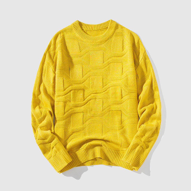 Knit Sweater Men's Autumn New Round Neck Sweater
