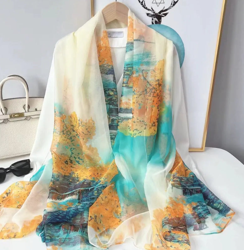 Fashionable Stylish Yourou Yarn Rose Scarf For Women