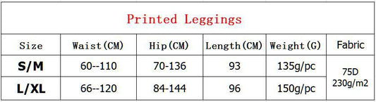 Plus Size Sports Yoga Digital Printing Leggings