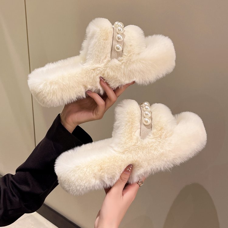Furry Air-conditioned Room Lazy Slippers