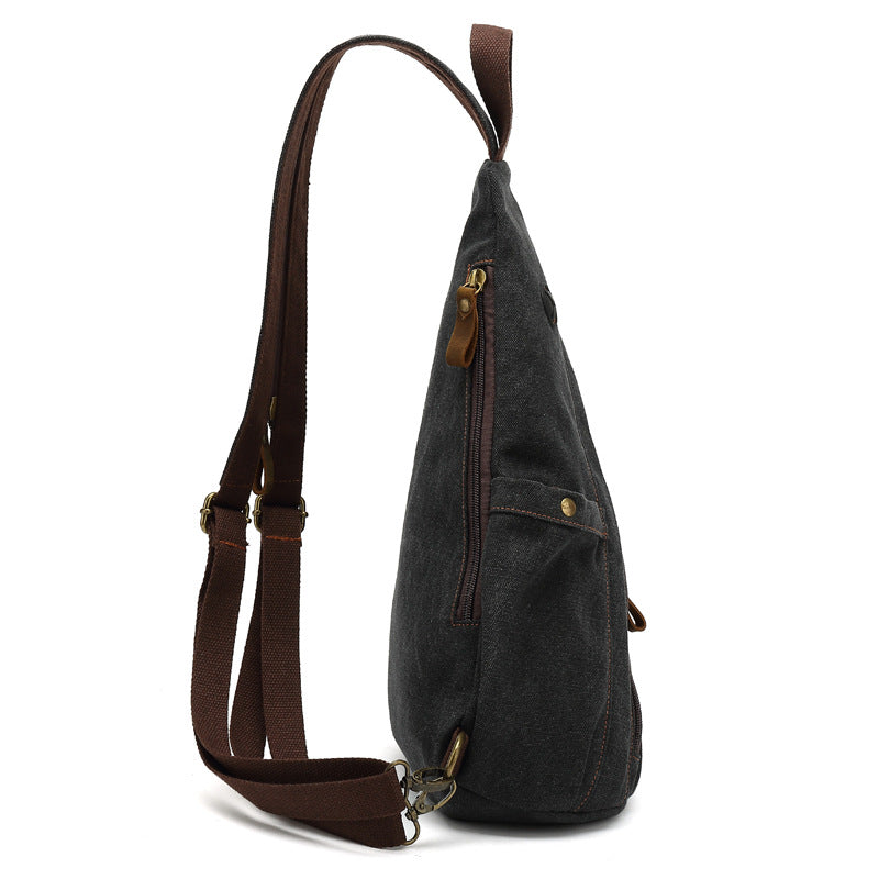 Men's Canvas Chest Bag Large Capacity Leisure