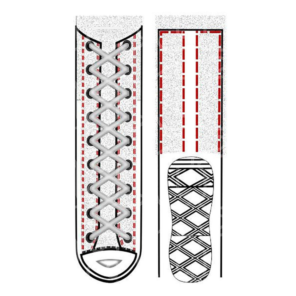 Fashion Canvas Shoes Graphic Print Socks