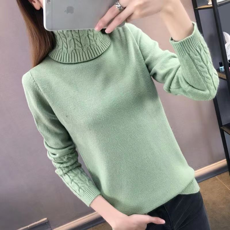 Dame rullekrave sweater fortykket