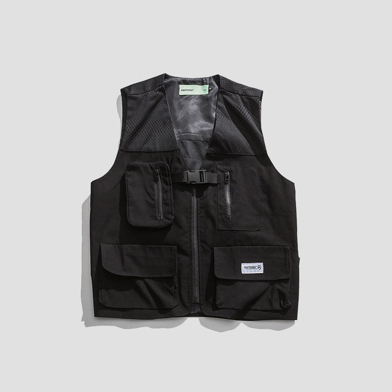 Men's Summer Sleeveless Vest, Lightweight Waistcoat, Men's Multi-pocket Waistcoat