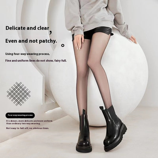 D Black Silk Stockings Ultrathin Black Pantyhose