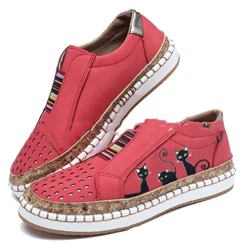 Women's Plus Size Casual Flat Shoes Elastic Slip On