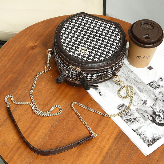 Retro Nem Matchende Rund Dame Crossbody Skuldertaske