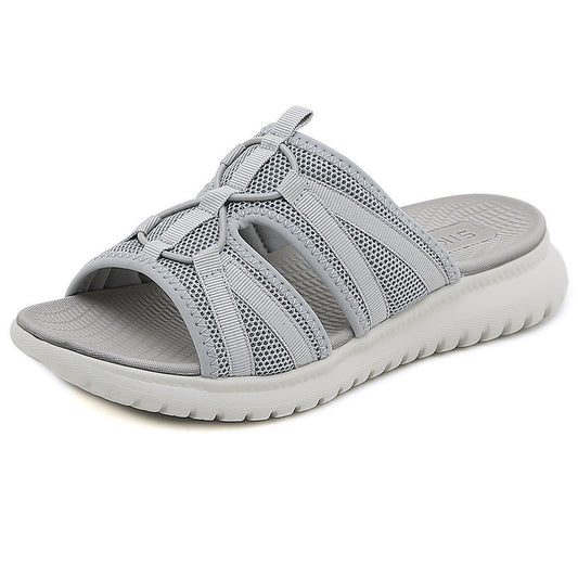 Sports MD Casual Women's Sandals Pure Color Comfort Plus Size Sandals