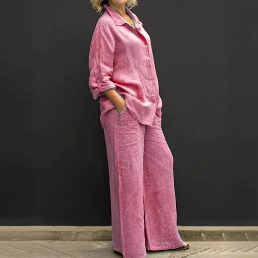 New Womens Shirt Set Casual Urban Outfit