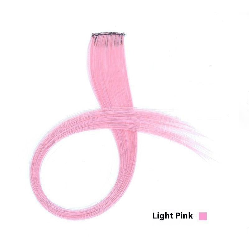 Color Hair Hanging Ear Dyed Wig Set Hair Extension Color Stripes Hot Color