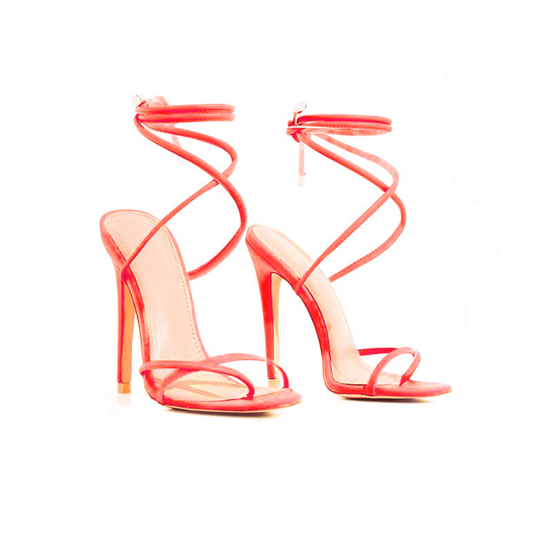 Fashion Cross Strap Fish Mouth Thick Heel Women Sandals