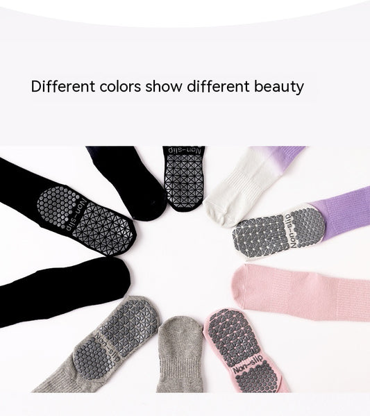 Autumn And Winter Yoga Non-slip Professional Women's Long Pilates Sports Workout Slimming Socks