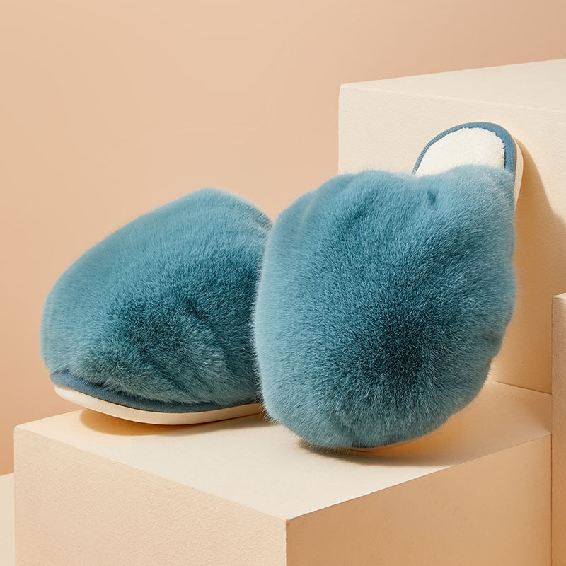 Home Outside Wear Warm Big Head Snowball Women's Models Of Cotton Slippers