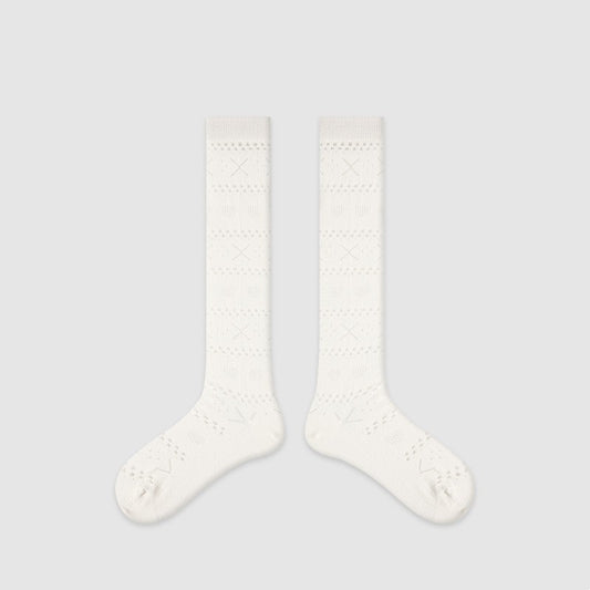Women's Socks Spring And Summer Black Flowers