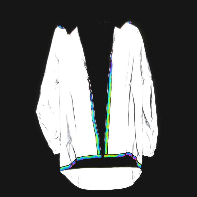 Men Jacket Hip Hop Windbreaker Reflective Jacket