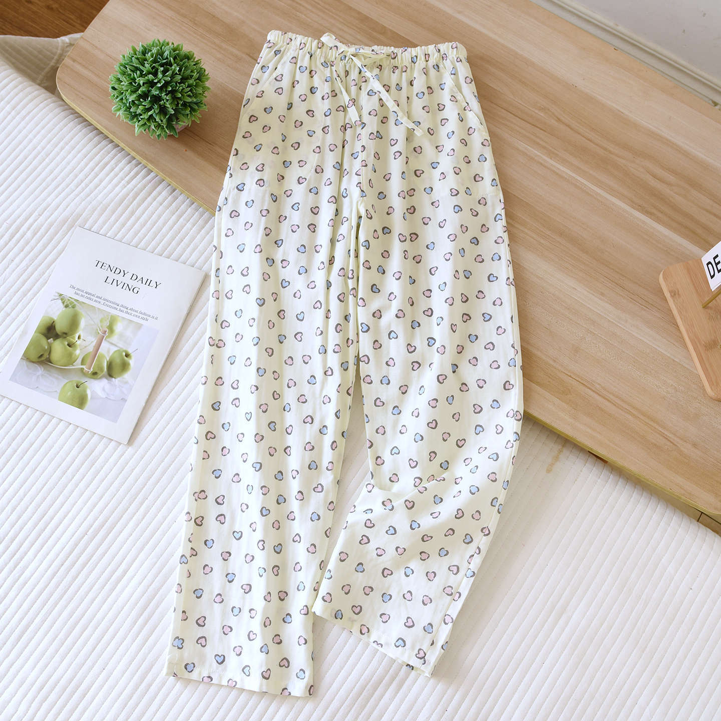 Simple Sweet And Relaxed-fit All-cotton Lounge Pants