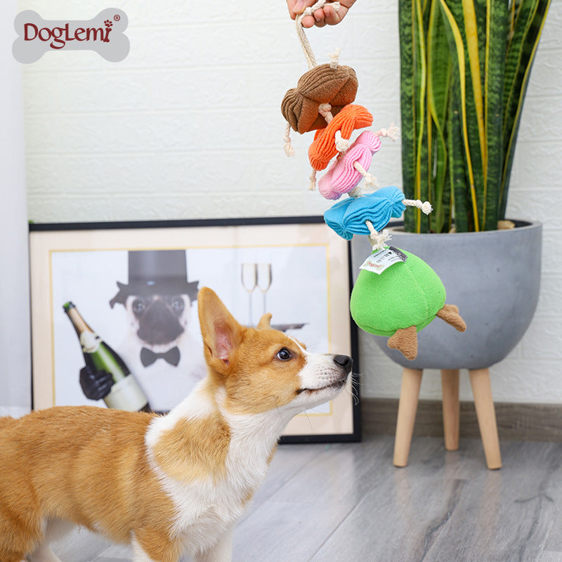 Bite-resistant cotton rope molar sniffing toy