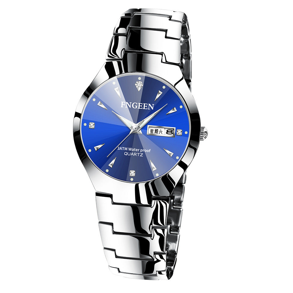 Couple waterproof ultra-thin quartz watch