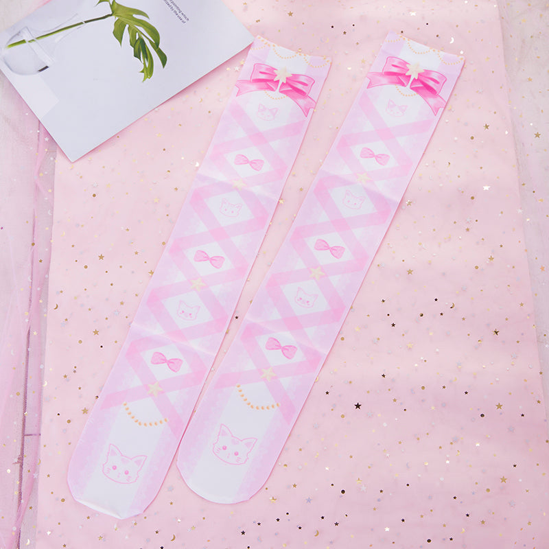 Cute cat bow lolita stockings