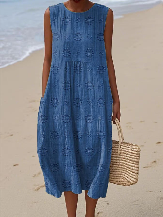 Sleeveless Casual Printed Elegant Dress