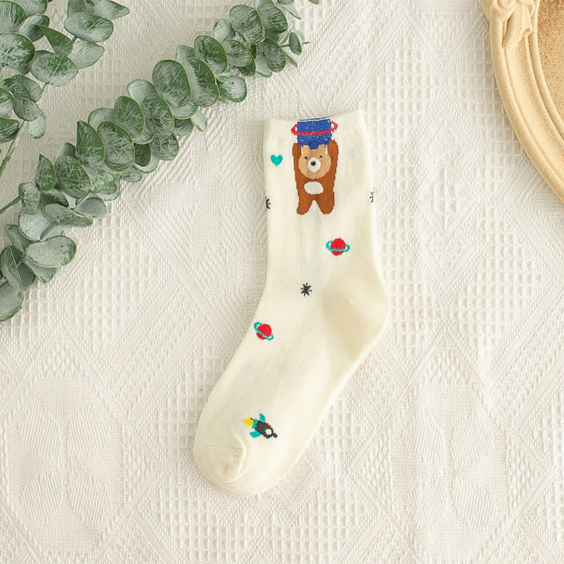 Middle Tube Breathable Casual Cotton Socks